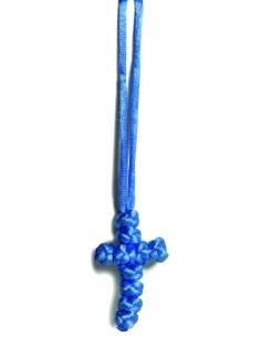 Knotted rope braided cross.