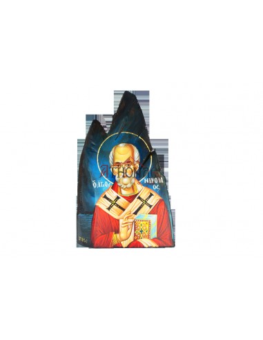 Святой Николай Чудотворец писаная икона ручной работы со Святой Горы Афон