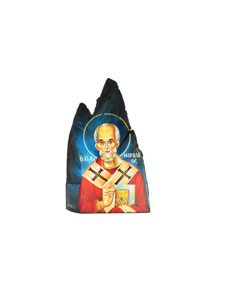 Святой Николай Чудотворец писаная икона ручной работы со Святой Горы Афон