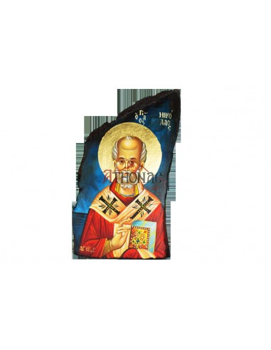 Святой Николай Чудотворец  писаная икона ручной работы со Святой Горы Афон