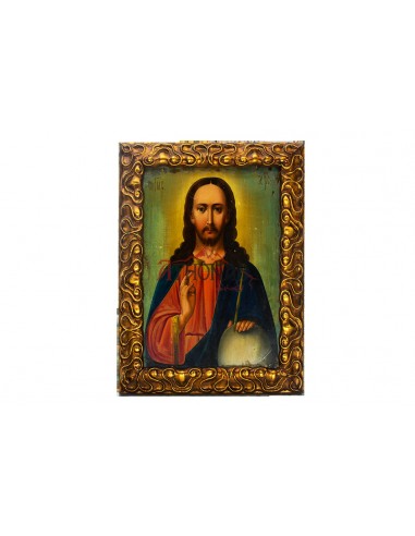Спаситель Иисус Христос писаная икона ручной работы антиквариат со Святой Горы Афон