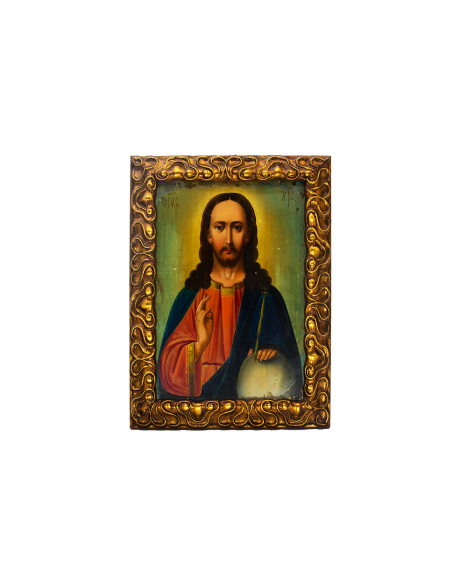 Спаситель Иисус Христос писаная икона ручной работы антиквариат со Святой Горы Афон