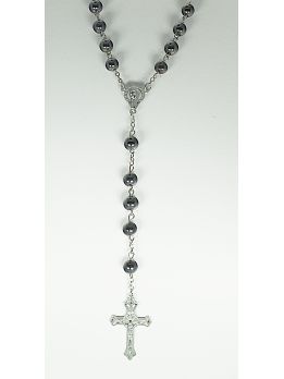 Rosary with hematite beads