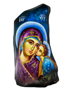 Пресвятая Богородица Сладкое Лобзание писаная икона ручной работы со Святой Горы Афон