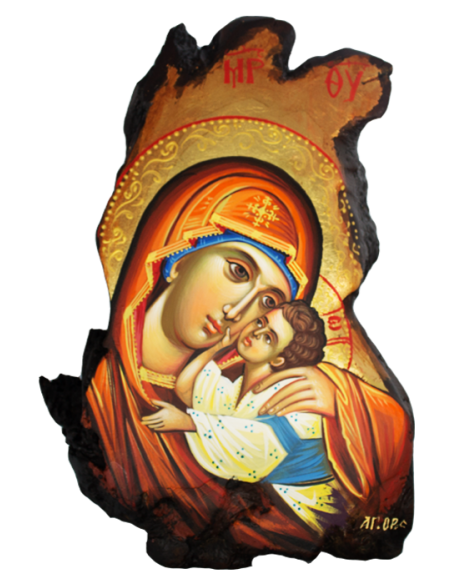 Пресвятая Богородица Сладкое Лобзание икона со Святой Горы Афон