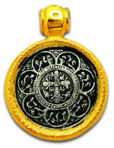 Подвеска нательная из Серебра 925 ° и Позолотой 24k со Святой Горы Афон 2