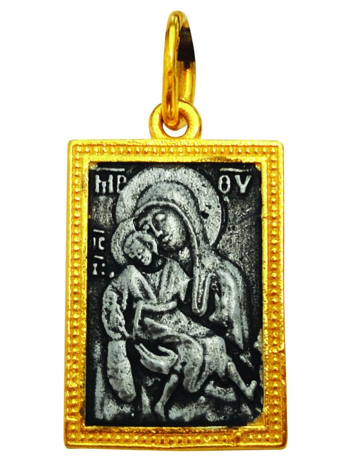 Μενταγιόν λαιμού (Παναγία & Ιησούς Χριστός)