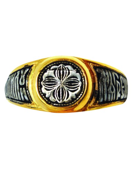 Кольцо из Серебра 925 ° и Позолотой 24k со Святой Горы Афон