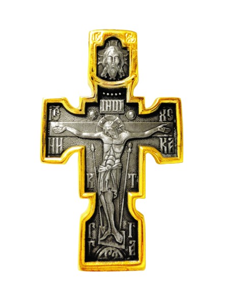 Крест нательный из Серебра 925 ° и Позолотой 24k со Святой Горы Афон