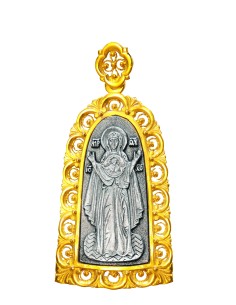 Μενταγιόν λαιμού (Παναγία & Ιησούς Χριστός)