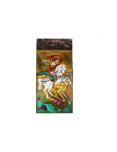 Святой Георгий Победоносец писаная икона ручной работы со Святой Горы Афон