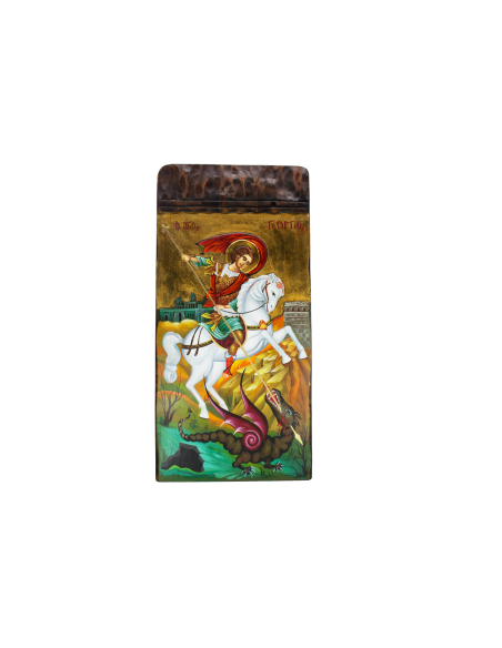 Святой Георгий Победоносец писаная икона ручной работы со Святой Горы Афон