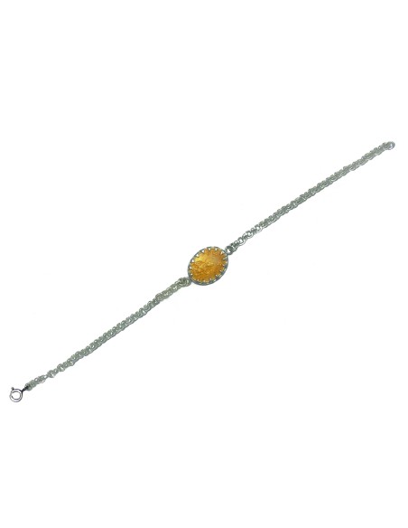 Браслет с иконкой из Серебра 925 ° и Позолотой 24k со Святой Горы Афон