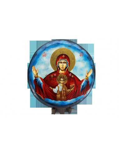 Пресвятая Богородица Знамение писаная икона ручной работы со Святой Горы Афон