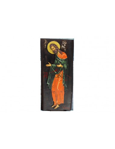 Святой Иоанн Креститель писаная икона ручной работы антиквариат со Святой Горы Афон