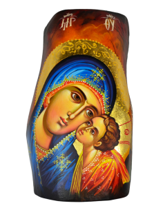 Пресвятая Богородица Сладкое Лобзание писаная икона ручной работы со Святой Горы Афон