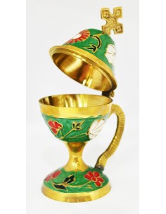 Кадильница из бронзы покрытая эмалью со Святой Горы Афон 2