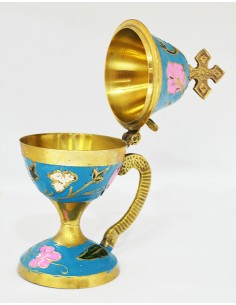 Кадильница из бронзы покрытая эмалью со Святой Горы Афон 2