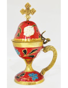 Кадильница из бронзы покрытая эмалью со Святой Горы Афон