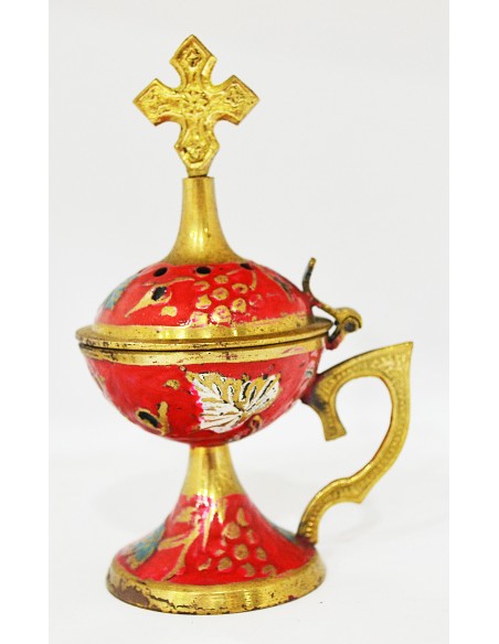Кадильница из бронзы покрытая эмалью со Святой Горы Афон