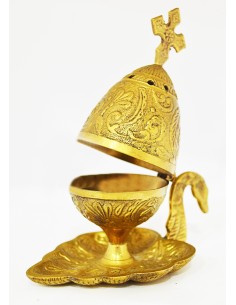 Кадильница лебедь из бронзы со Святой Горы Афон 2