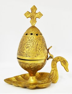 Кадильница лебедь из бронзы со Святой Горы Афон