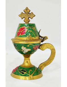 Кадильница из бронзы покрытая эмалью со Святой Горы Афон