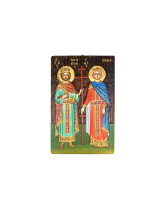 Святые Константин и Елена писаная икона ручной работы со Святой Горы Афон