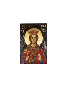 Святая Екатарина Великомученица писаная икона ручной работы со Святой Горы Афон
