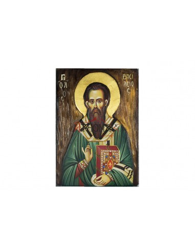 Святой Василий Великий писаная икона ручной работы со Святой Горы Афон