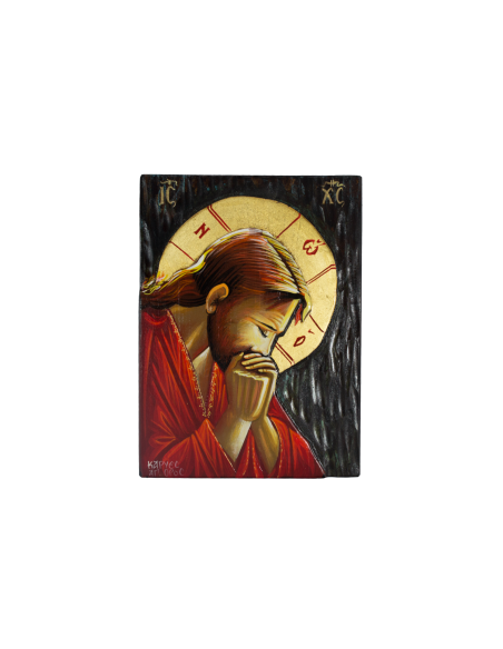 Спаситель Иисус Христос Молящийся писаная икона ручной работы со Святой Горы Афон