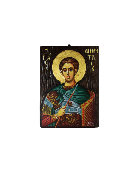 Святой Великомученик Димитрий писаная икона ручной работы со Святой Горы Афон